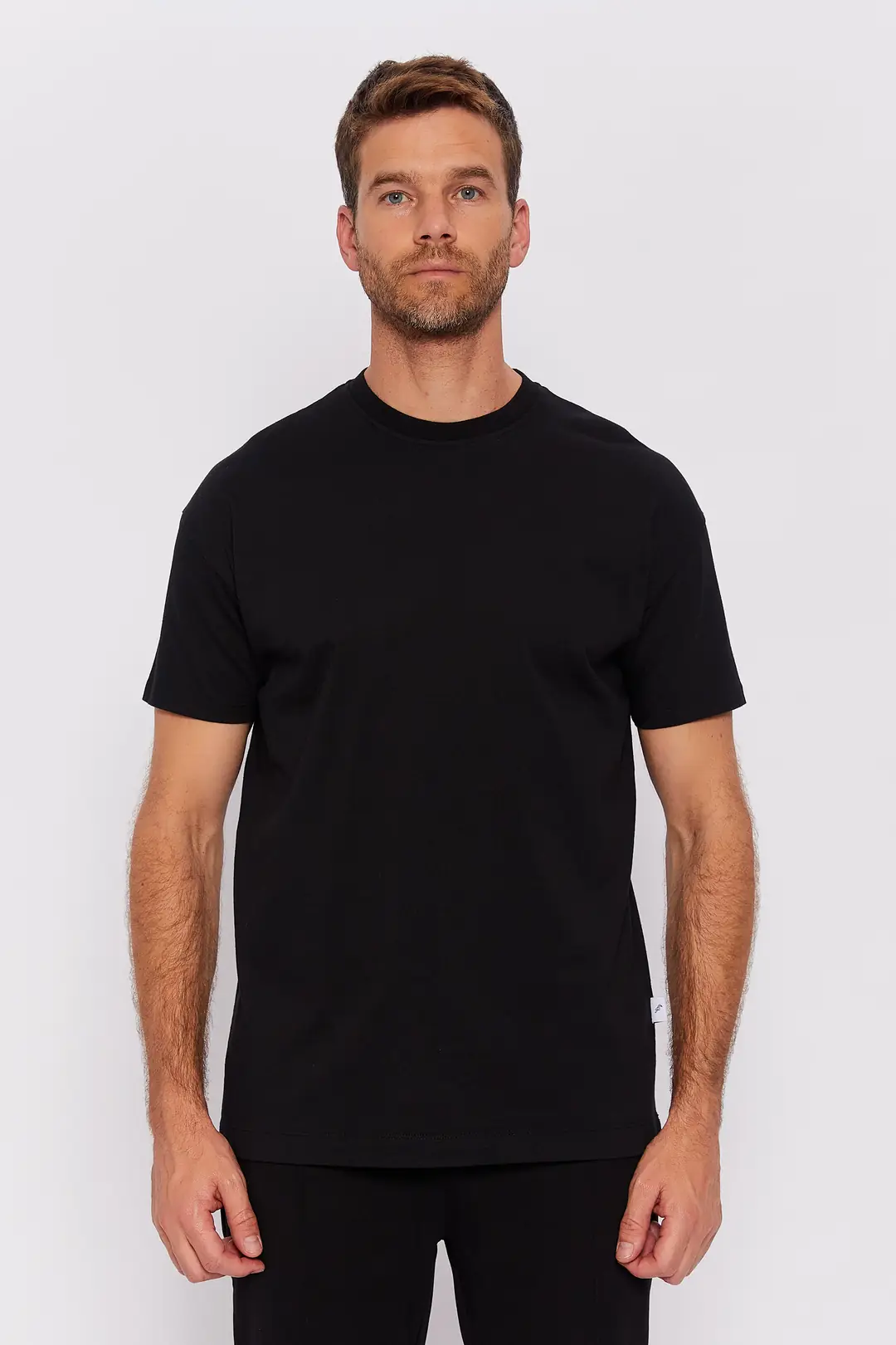 Rokim - Oversize Erkek Basic Tişört - SİYAH